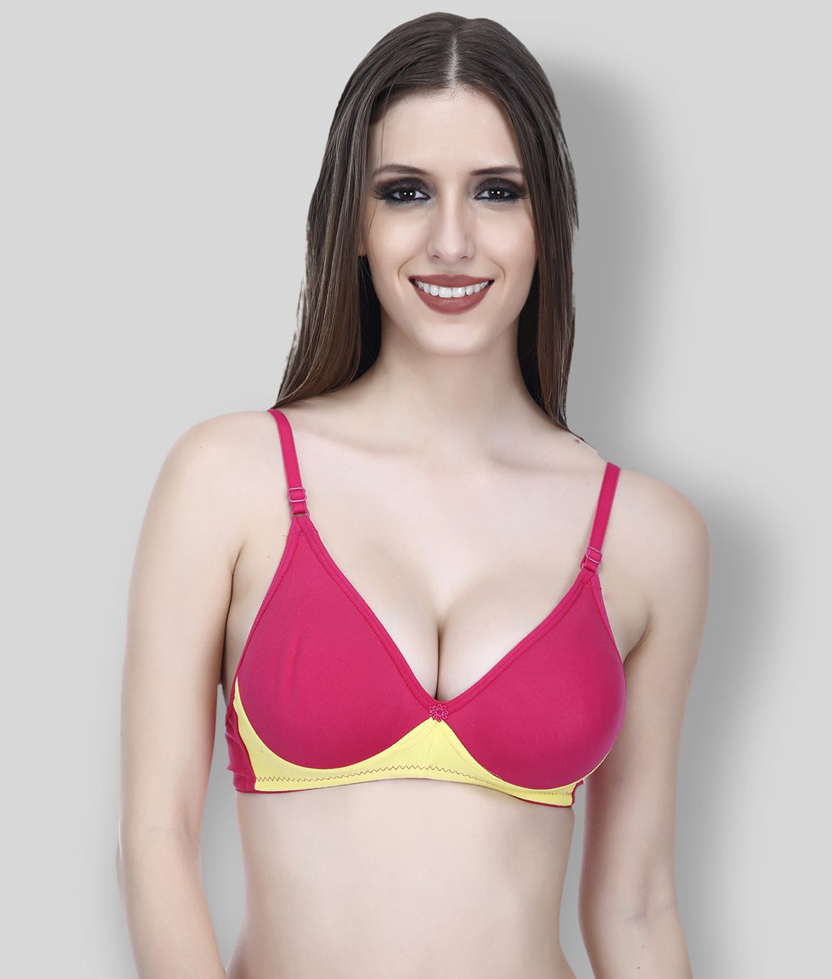     			Elina - Multicolor Cotton Non - Padded Women's T-Shirt Bra ( Pack of 1 )