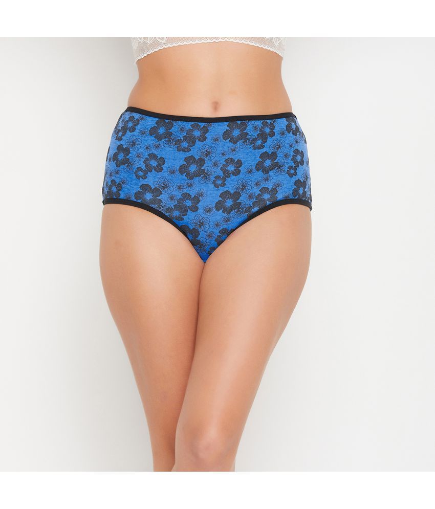     			Clovia Cotton Printed Women's Briefs ( Blue )