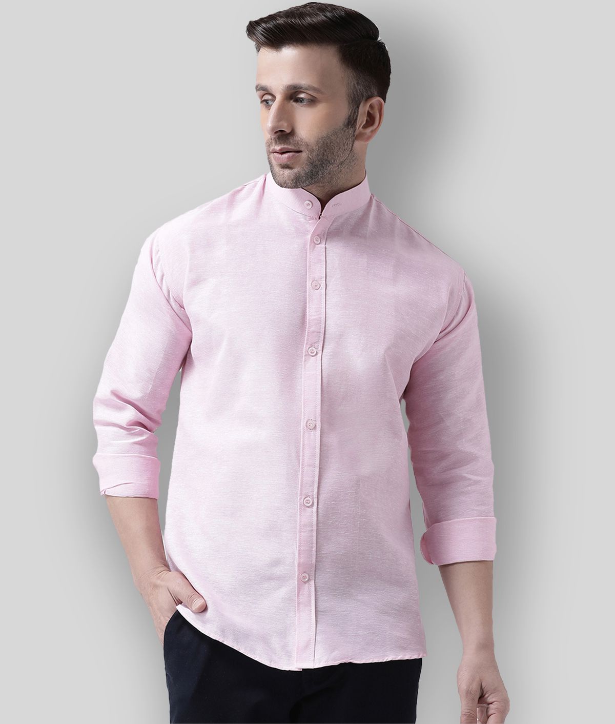 RIAG - Pink Cotton Regular Fit Men's Casual Shirt (Pack of 1 )
