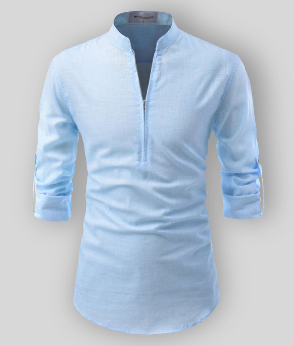     			Vida Loca - Sky Blue Cotton Men's Shirt Style Kurta ( Pack of 1 )