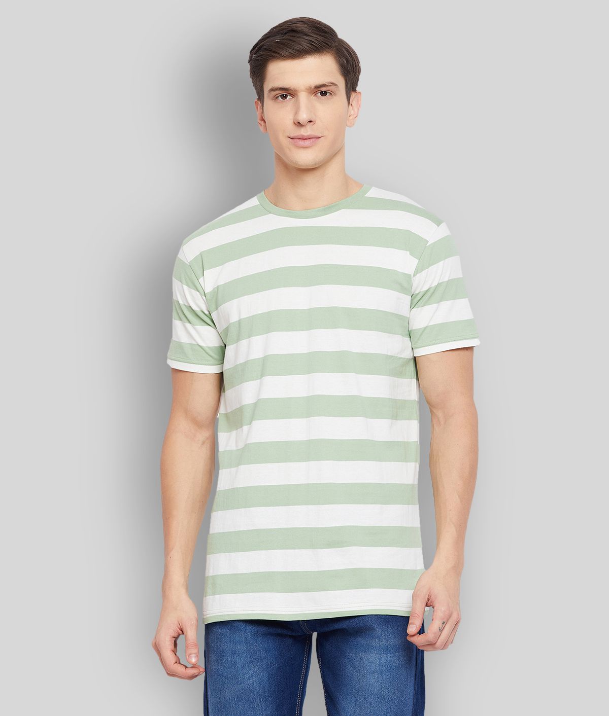    			ESPARTO - Green Cotton Regular Fit  Men's T-Shirt ( Pack of 1 )