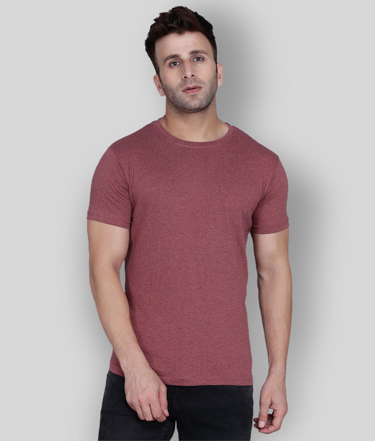     			Fascista - Maroon Cotton Blend Slim Fit  Men's T-Shirt ( Pack of 1 )