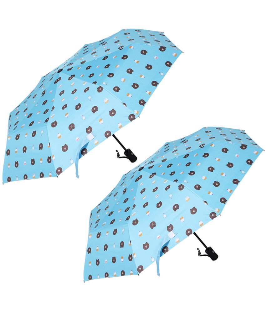     			KEKEMI Blue 3 Fold Umbrella