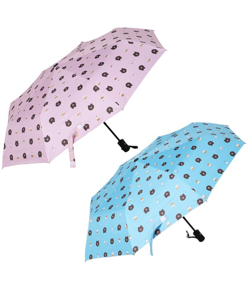     			KEKEMI Pink 3 Fold Umbrella