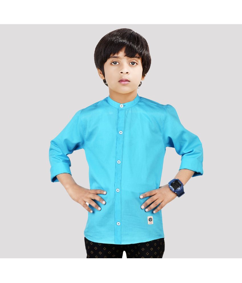     			Made In The Shade Single 100% Cotton Full Sleeves Shirt ( Turquoise )