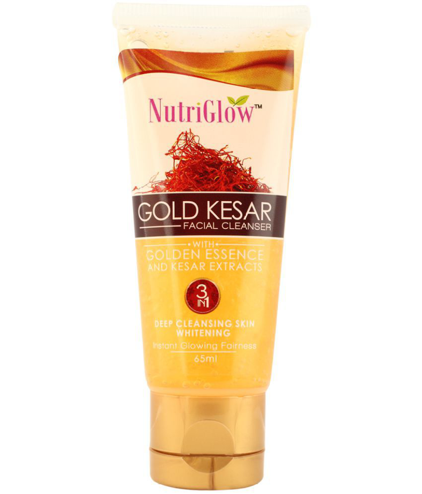     			NutriGlow Gold Kesar Face Wash With Kesar Extract For Clean your Face, Lightning & Brightens Skin to Make You Look Young, 65ml 