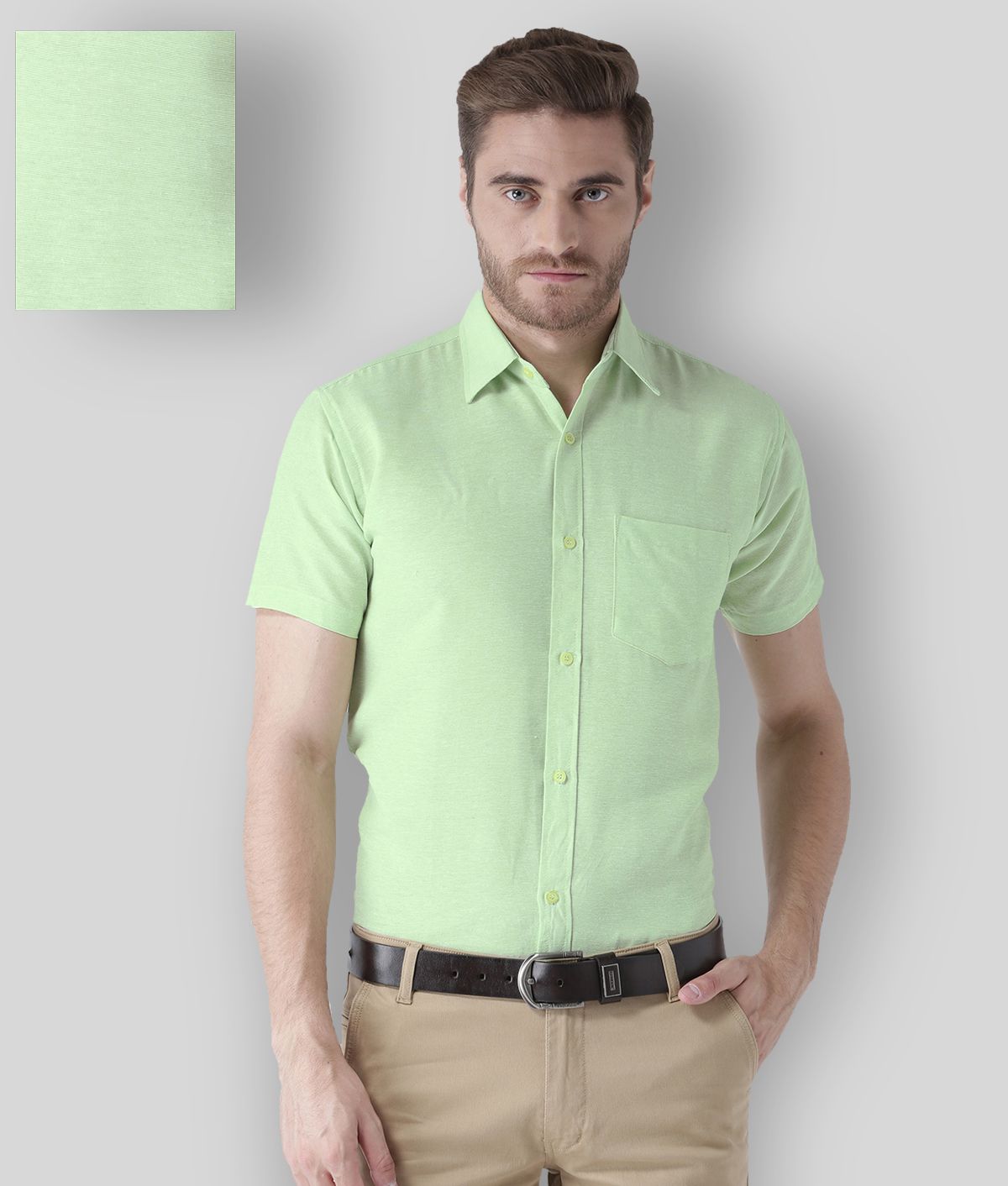     			RIAG - Green Cotton Regular Fit Men's Casual Shirt (Pack of 1 )