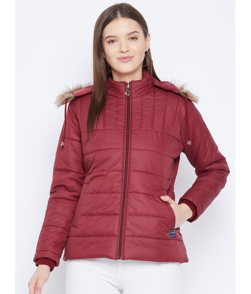     			VERO AMORE Polyester Blend Maroon Parka Jackets Single