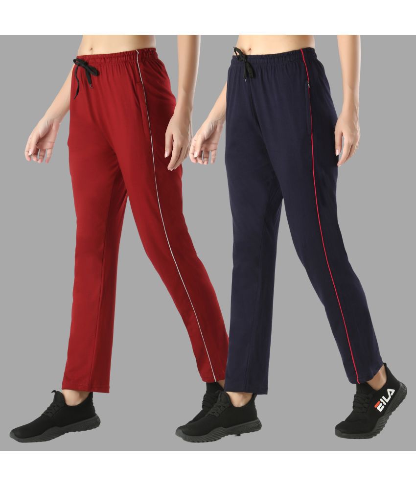     			Diaz - Multicolor Cotton Women's Running Trackpants ( Pack of 2 )