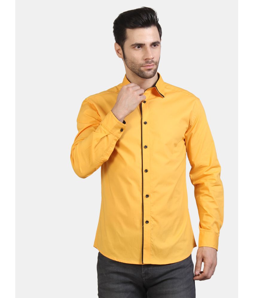     			Life Roads - Gold Cotton Slim Fit Men's Casual Shirt ( Pack of 1 )