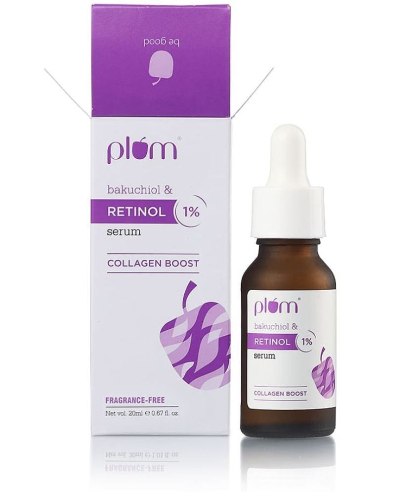     			Plum 1% Retinol Face Serum with Bakuchiol , Reduces Fine Lines & Wrinkles , Promotes Cell Turnover for Youthful, Smooth Skin, 20 ml