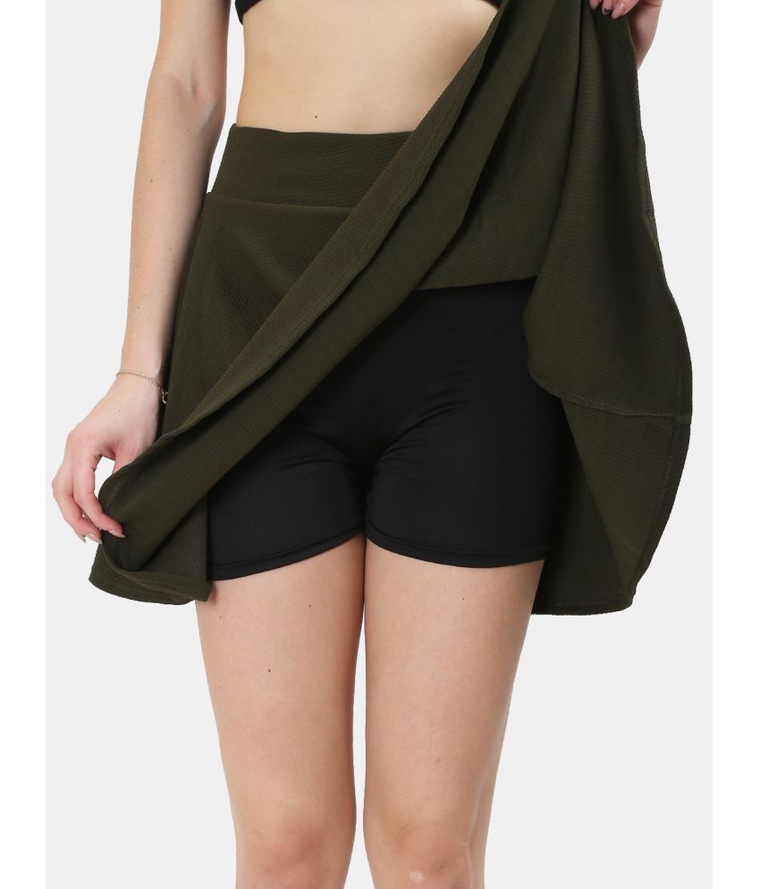     			N-Gal - Green Polyester Women's Flared Skirt ( Pack of 1 )