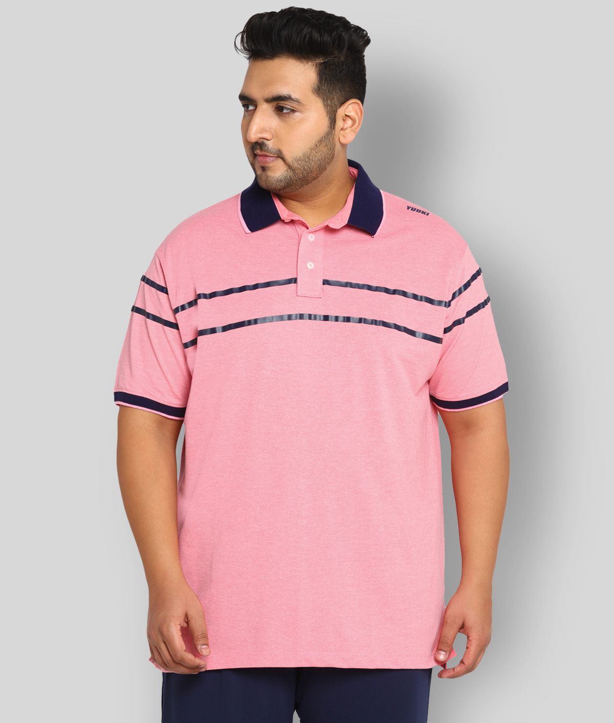     			YUUKI - Pink Polyester Regular Fit Men's Sports Polo T-Shirt ( Pack of 1 )