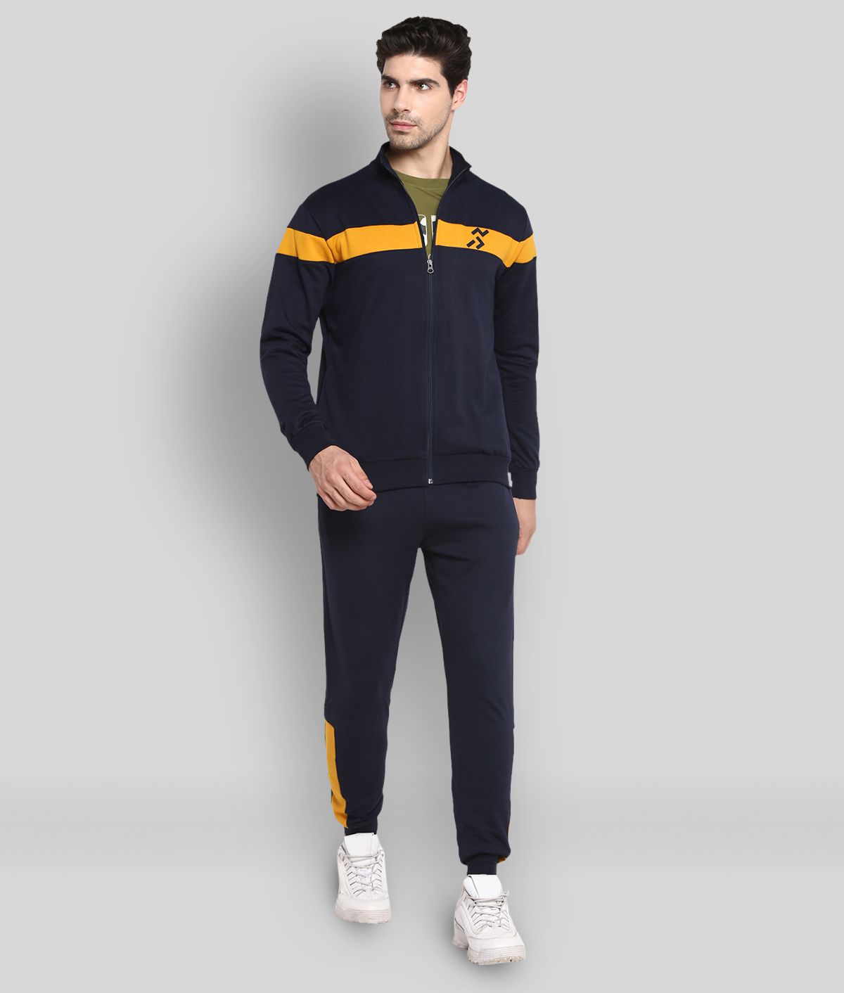 OFF LIMITS - Navy Blue Polyester Regular Fit Colorblock Men's Sports Tracksuit ( Pack of 1 )
