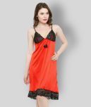 N-Gal - Red Satin Women's Nightwear Nighty & Night Gowns