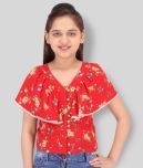 Cutecumber Pack of 1 Girls Polyester Top ( Red )