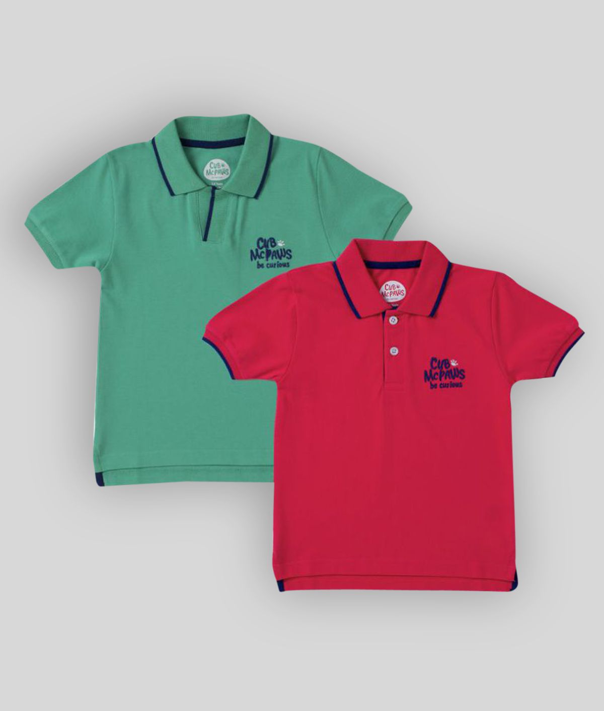 Cub Mcpaws - Multi Color Cotton Boy's Polo T-Shirt ( Pack of 2 )
