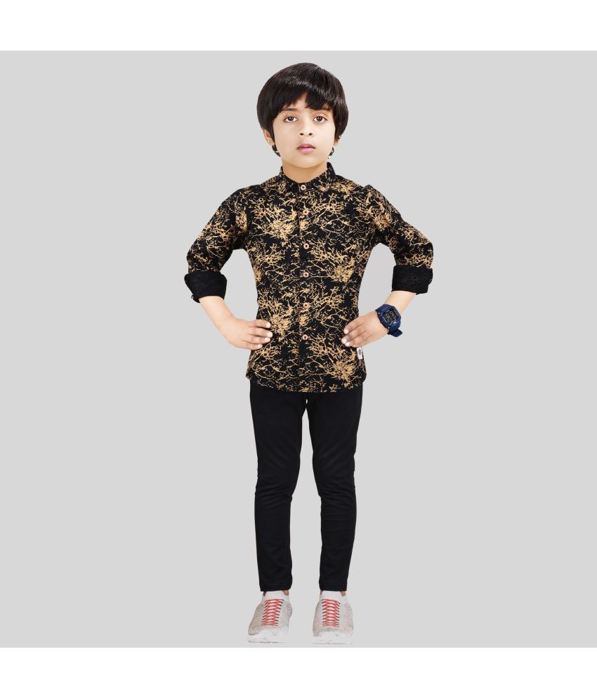     			Made In The Shade - Black Cotton Boys Shirt & Pants ( Pack of 1 )