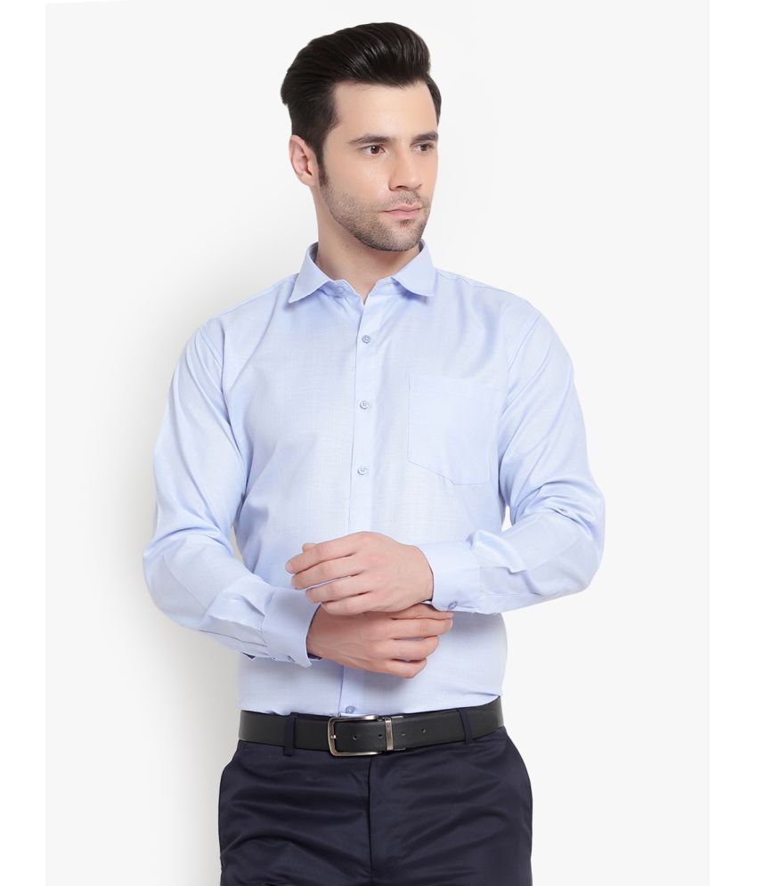     			SREY - Light Blue Polyester Blend Slim Fit Men's Formal Shirt ( Pack of 1 )