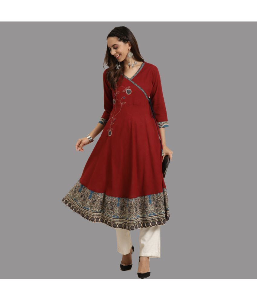     			Yash Gallery - Multicolor Cotton Blend Women's Flared Kurti ( Pack of 1 )