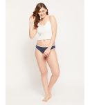 Clovia Nylon Printed Women's Bikini ( Navy Blue )