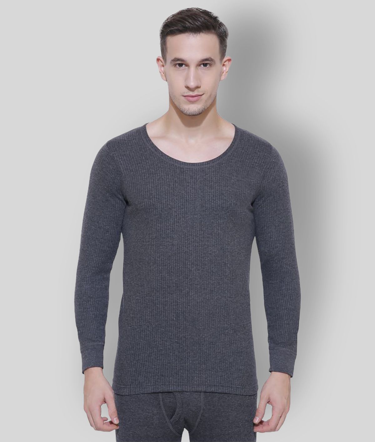    			Bodycare Insider - Grey Cotton Blend Men's Thermal Tops ( Pack of 1 )