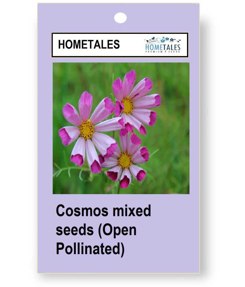 HOMETALES Flower Seeds ( Cosmos mixed 50 seeds (Open Pollinated