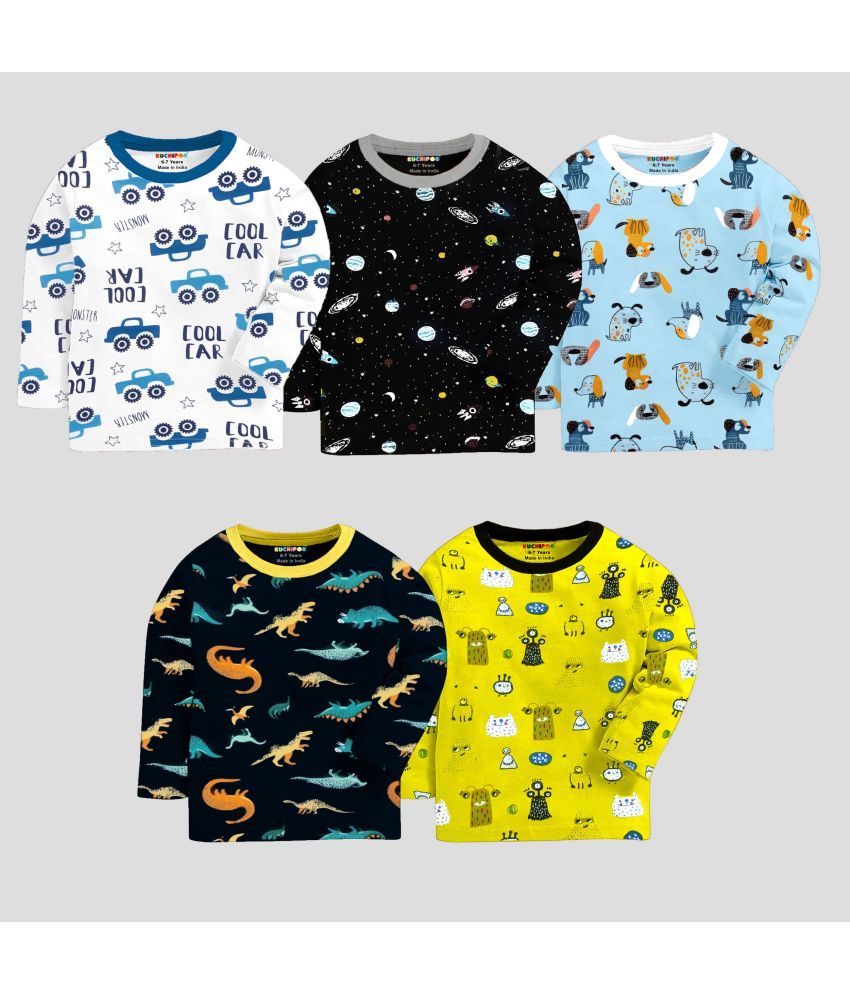     			Kuchipoo Pack of 5 Baby Boys Cotton T-Shirt ( Multicolor1 )