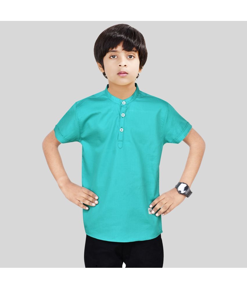     			Made In The Shade Pack of 1 Boys Cotton Kurta ( Green )