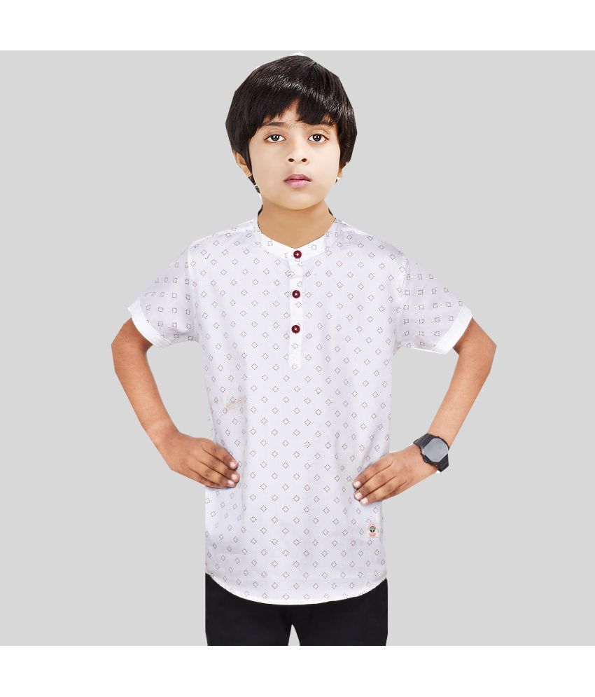     			Made In The Shade Pack of 1 Boys Cotton Kurta ( White )