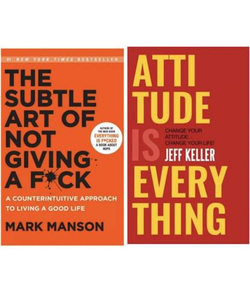     			The Subtle Art Of Not Giving A F*ck & Attitude Is Everything  (Paperback, Mark Manson, Jeff Keller)