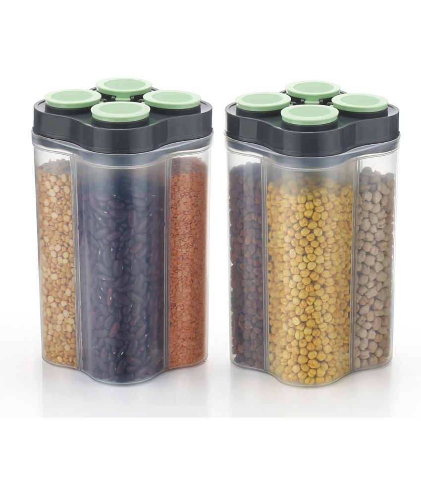     			Analog kitchenware - Green Polyproplene Food Container ( Pack of 2 )