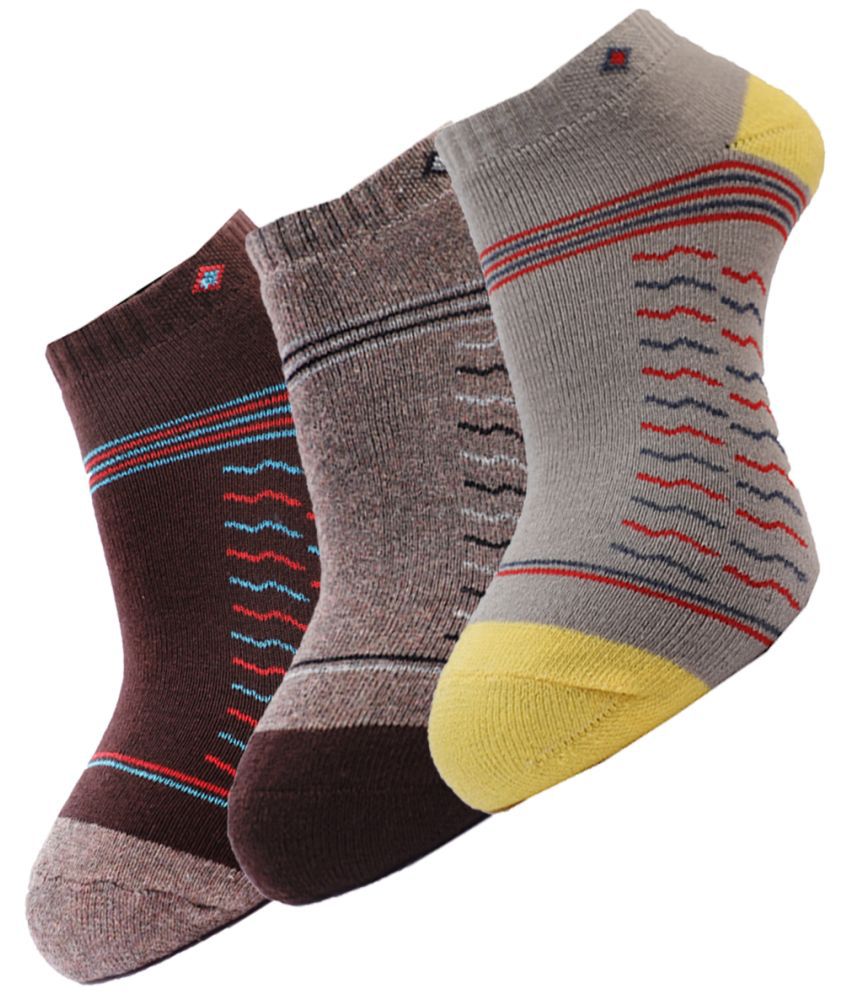 Dollar - Cotton Blend Men's Printed Multicolor Ankle Length Socks ( Pack of 3 )