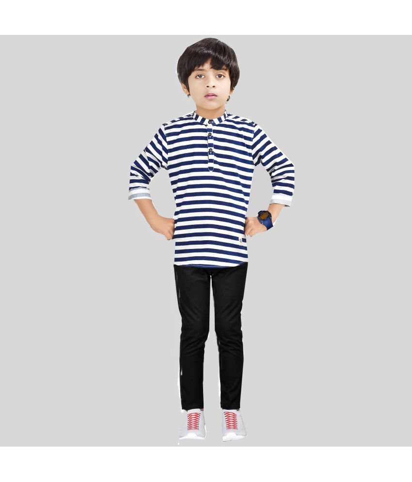     			Made In The Shade Pack of 1 Boys Cotton Shirt & Pants ( Navy Blue )