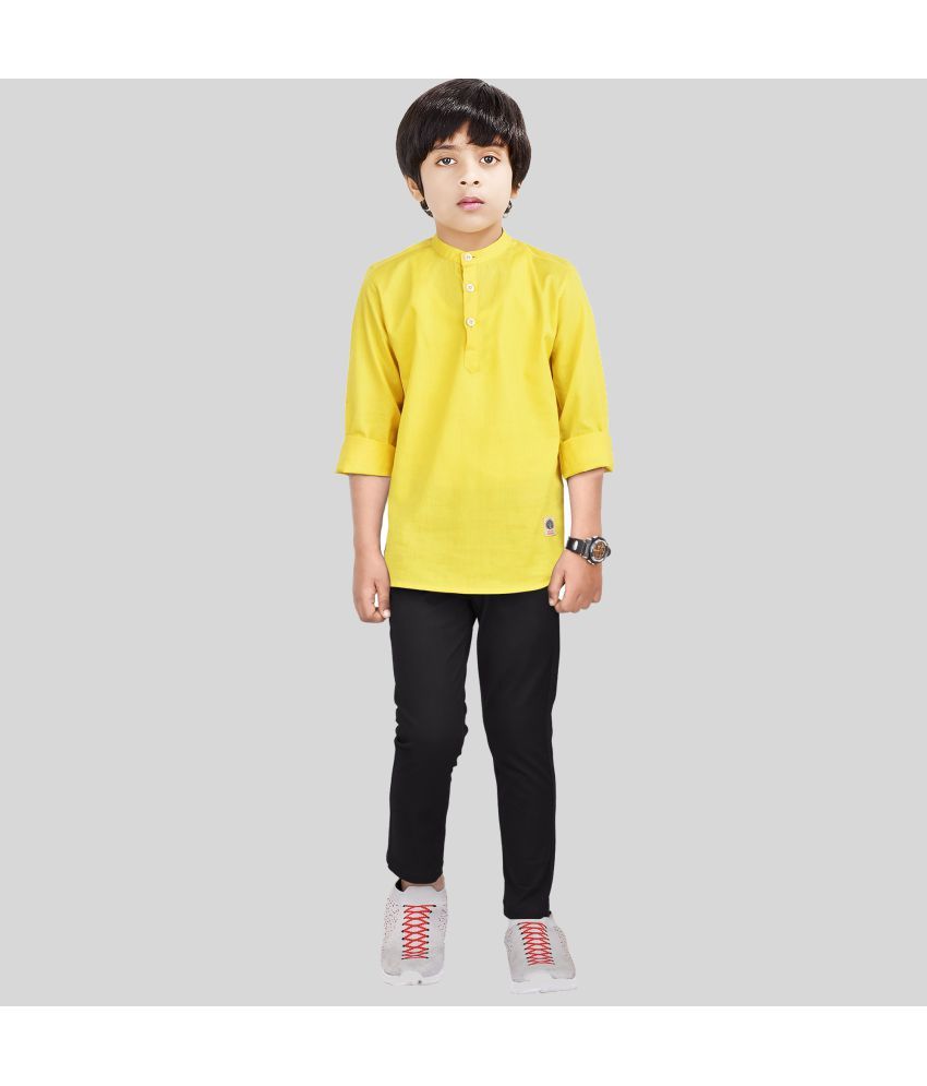     			Made In The Shade - Yellow Cotton Boys Shirt & Pants ( Pack of 1 )