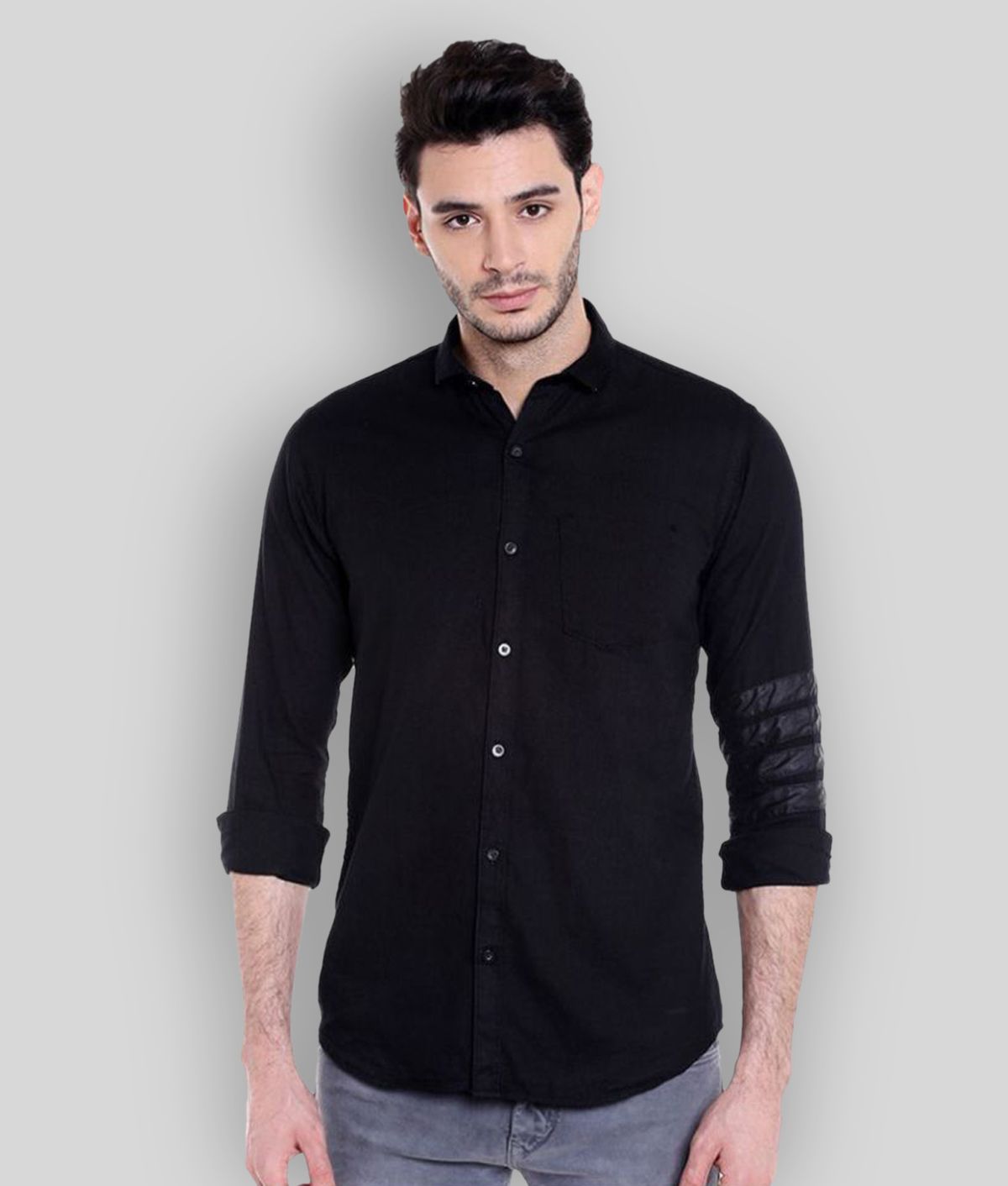 Campus Sutra - Black Cotton Regular Fit Men's Casual Shirt ( Pack of 1 ...