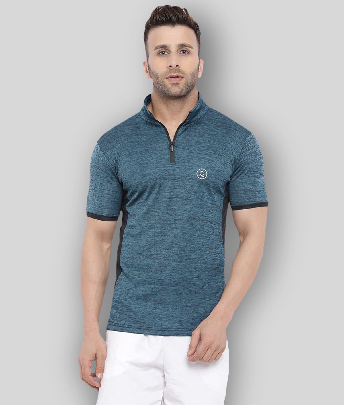     			Chkokko - Polyester Regular Fit Light Blue Men's Sports Polo T-Shirt ( Pack of 1 )