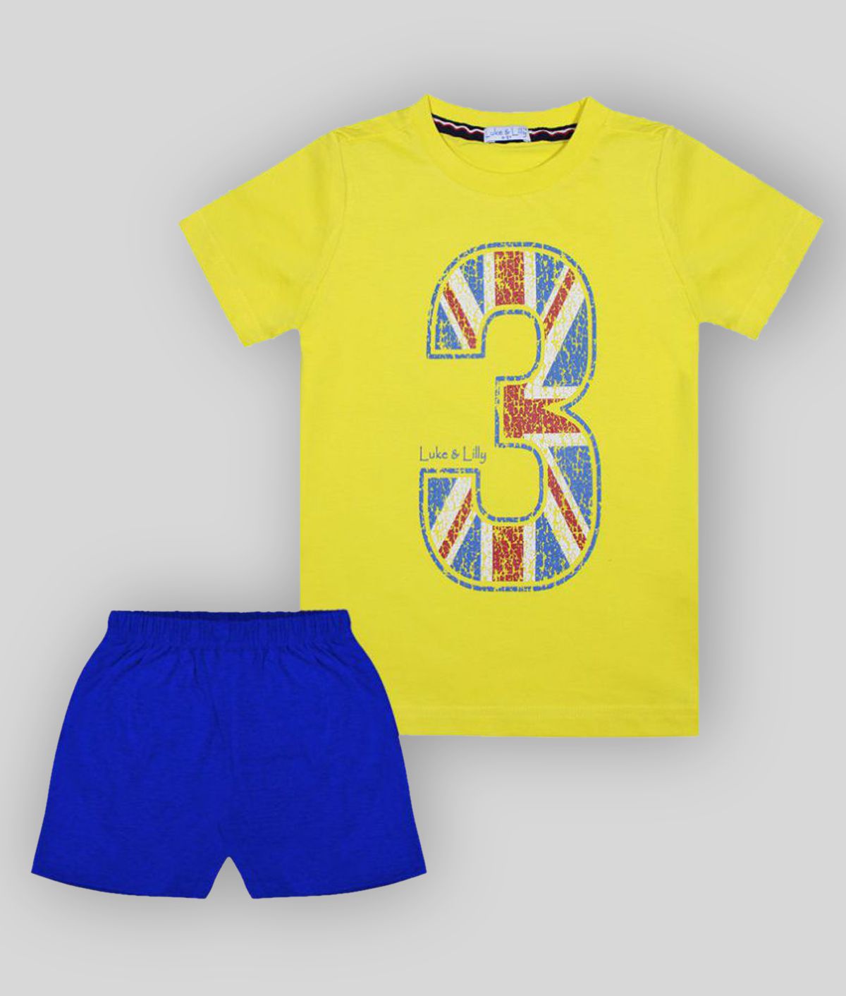     			Luke and Lilly - Multi Cotton Boys T-Shirt & Shorts ( Pack of 1 )