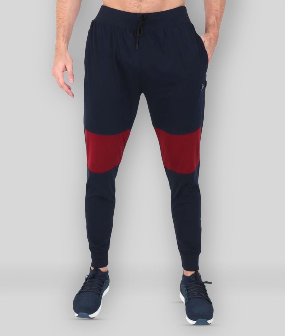 Zeffit - Navy Blue Cotton Blend Men's Trackpants ( Pack of 1 )