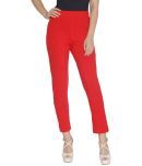 Lux Lyra - Red Cotton Women's Leggings ( Pack of 1 )