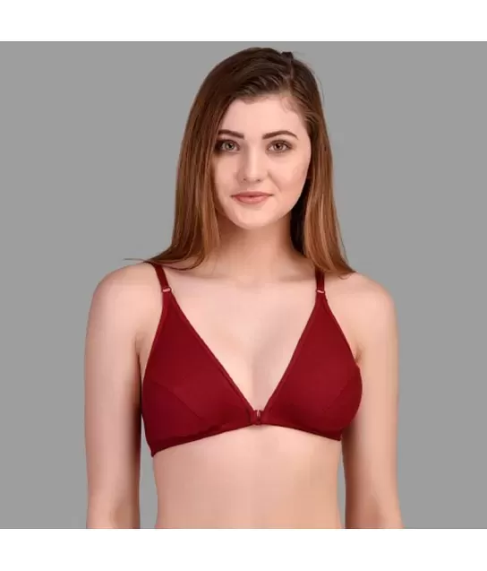 Maroon Women T-Shirt Heavily Padded Bra - Buy Maroon Women T-Shirt Heavily  Padded Bra Online at Best Prices in India