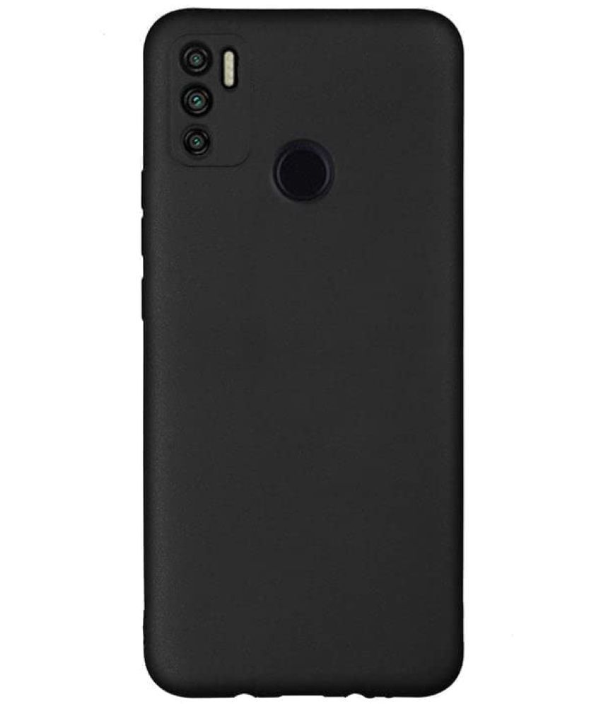     			Doyen Creations - Black Silicon Silicon Soft cases Compatible For Tecno Pop 5 Pro ( Pack of 1 )