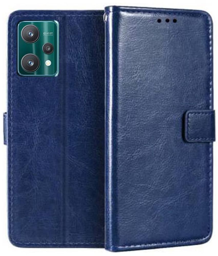     			Doyen Creations - Blue Artificial Leather Flip Cover Compatible For Realme 9 Pro ( Pack of 1 )