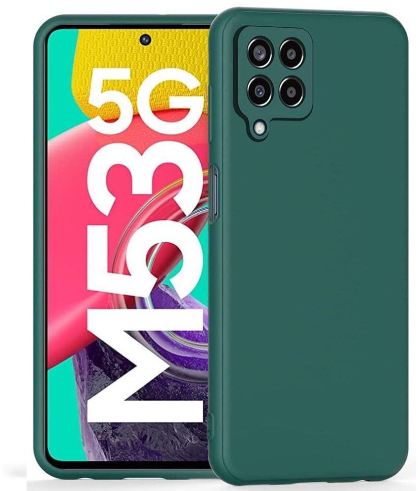     			Doyen Creations - Green Silicon Silicon Soft cases Compatible For Samsung Galaxy M53 5g ( Pack of 1 )