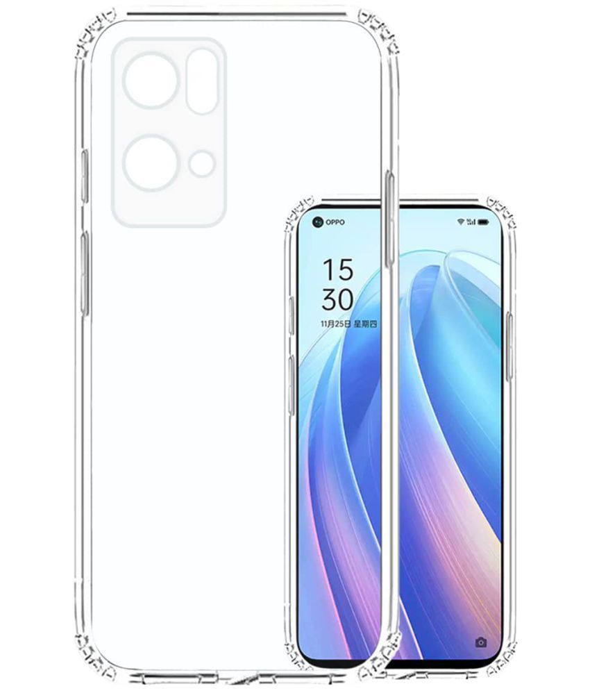     			Doyen Creations - Transparent Silicon Silicon Soft cases Compatible For Oppo Reno 7 Pro 5g ( Pack of 1 )