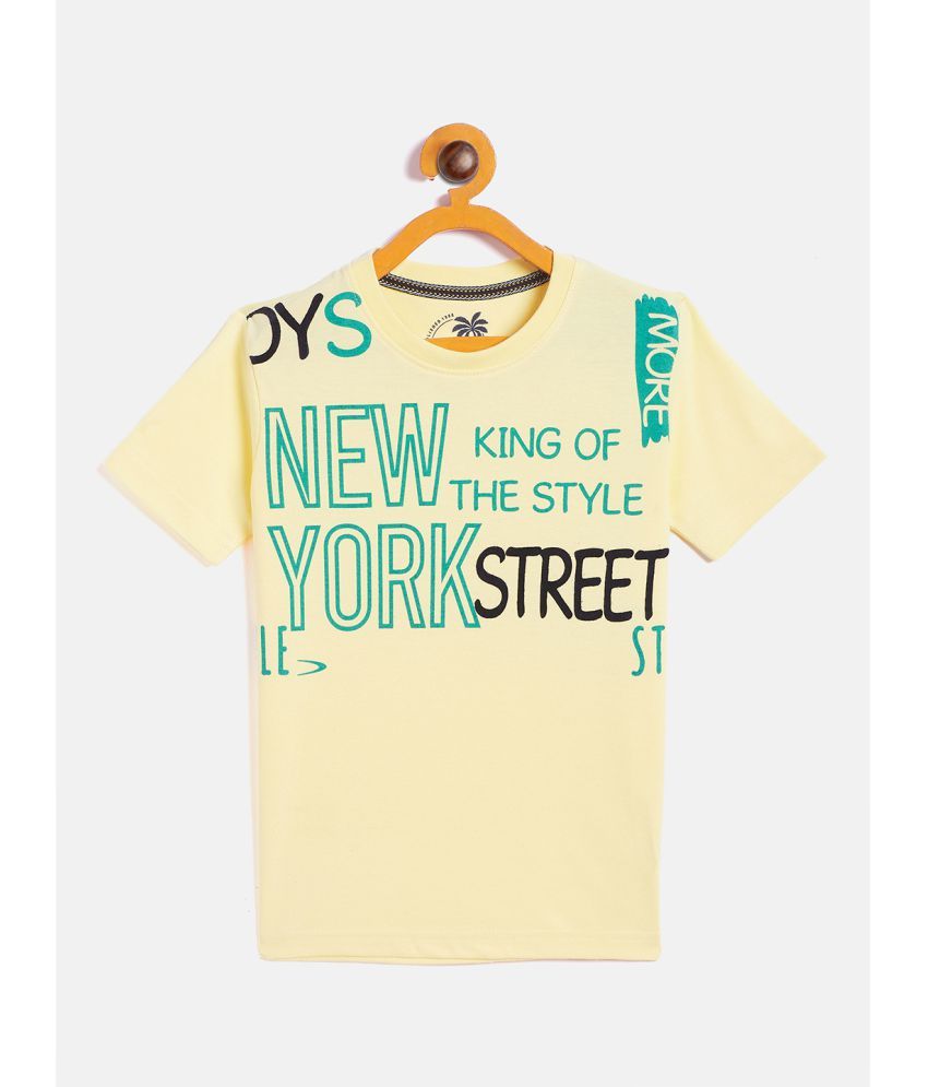     			Duke - Yellow Cotton Blend Boy's T-Shirt ( Pack of 1 )