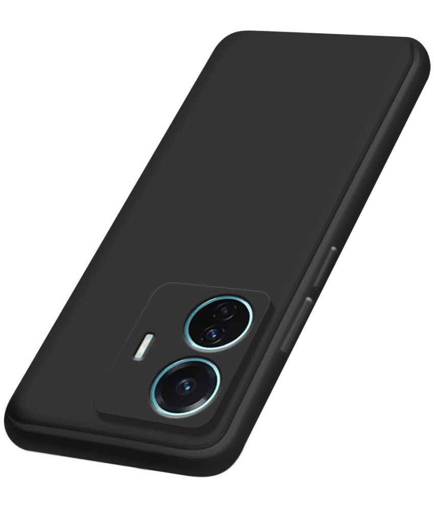     			Kosher Traders - Black Silicon Silicon Soft cases Compatible For Vivo T1 Pro 5g ( Pack of 1 )