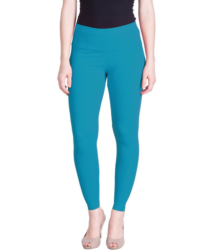     			Lux Lyra - Blue Cotton Women's Leggings ( Pack of 1 )