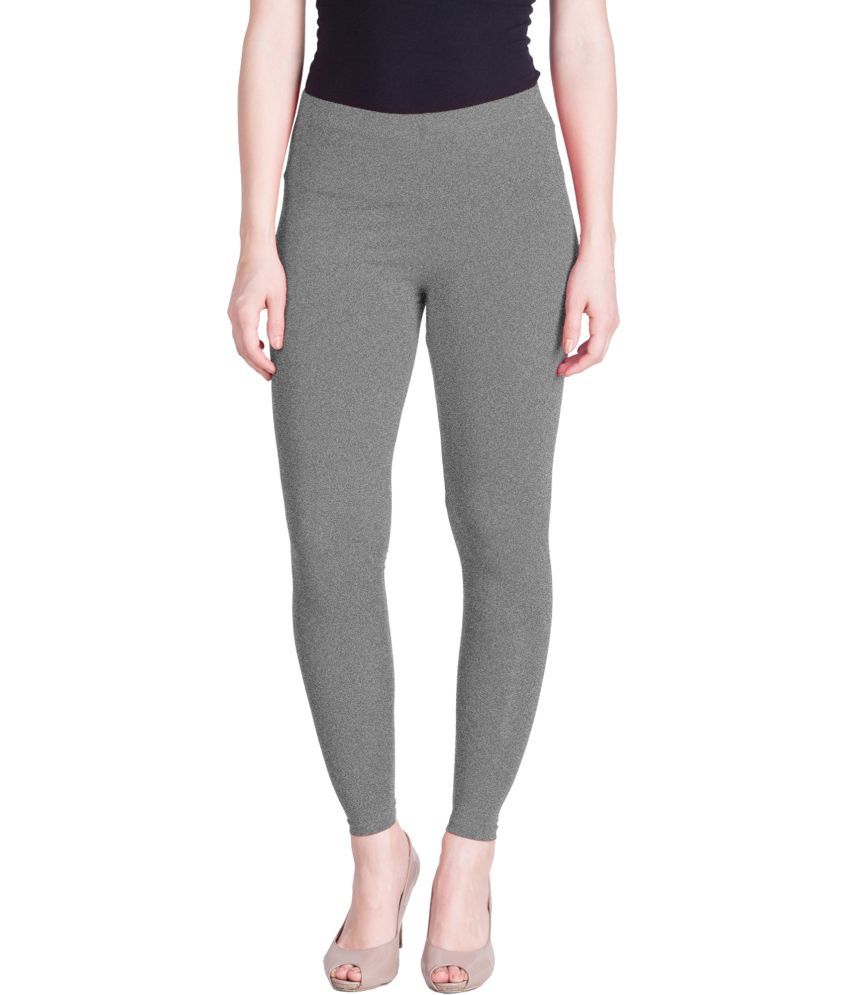     			Lux Lyra - Grey Melange Cotton Women's Leggings ( Pack of 1 )