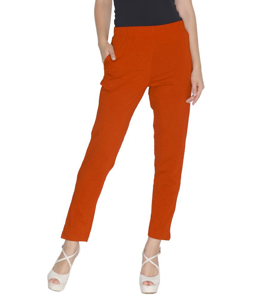     			Lux Lyra - Orange Cotton Women's Leggings ( Pack of 1 )